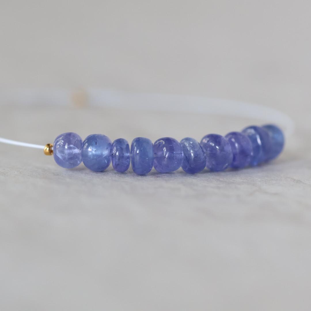 4.5mm 5mm AAA Tanzanite Beads Rondelle Smooth Superb 10 Pcs Natural Gemstone for DIY Jewelry Making