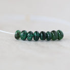 5mm Brazilian Emerald Beads - Smooth Rondelle Natural Gemstone 6 Pcs