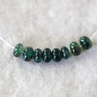 5mm Brazilian Emerald Beads - Smooth Rondelle Natural Gemstone 6 Pcs