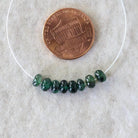 5mm Brazilian Emerald Beads - Smooth Rondelle Natural Gemstone 6 Pcs