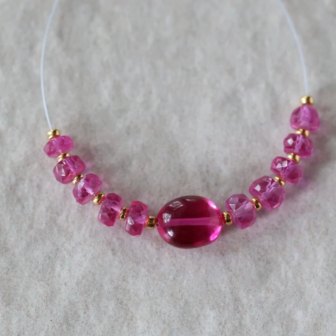4.5mm 5mm Hot Pink Padparadscha Sapphire Beads Rondelle Faceted 10 PCs Gemstone for DIY Jewelry Making Supplies