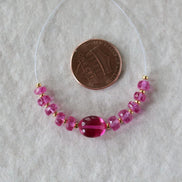 4.5mm 5mm Hot Pink Padparadscha Sapphire Beads Rondelle Faceted 10 PCs Gemstone for DIY Jewelry Making Supplies