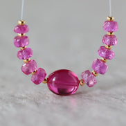 4.5mm 5mm Hot Pink Padparadscha Sapphire Beads Rondelle Faceted 10 PCs Gemstone for DIY Jewelry Making Supplies