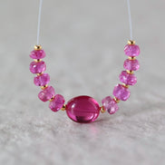 4.5mm 5mm Hot Pink Padparadscha Sapphire Beads Rondelle Faceted 10 PCs Gemstone for DIY Jewelry Making Supplies