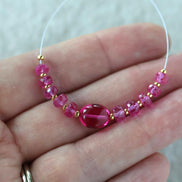 4.5mm 5mm Hot Pink Padparadscha Sapphire Beads Rondelle Faceted 10 PCs Gemstone for DIY Jewelry Making Supplies