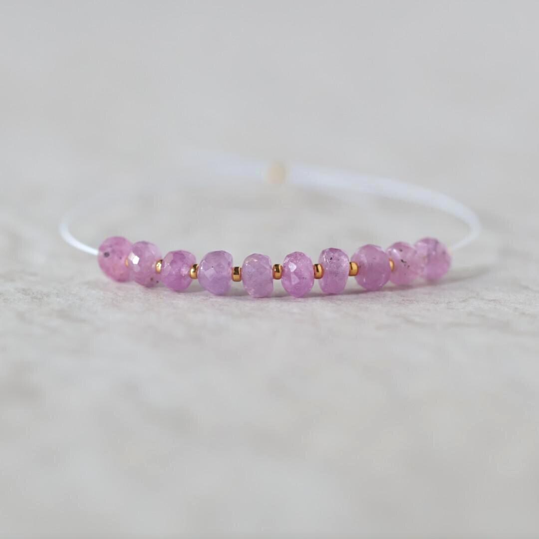 4.5mm 5mm Natural AAA Myanmar Pink Sapphire Beads Faceted Rondelle 10 PCs Gemstone for DIY Jewelry Making Supplies