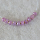 4.5mm 5mm Natural AAA Myanmar Pink Sapphire Beads Faceted Rondelle 10 PCs Gemstone for DIY Jewelry Making Supplies