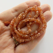 4.5mm 5mm Natural AAA Sunstone Hand Faceted Beads Rondelle 6