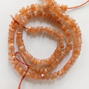 4.5mm 5mm Natural AAA Sunstone Hand Faceted Beads Rondelle 6