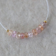 4.5mm 5mm Natural Imperial Topaz Rondelle Beads Faceted Pink Topaz Yellow 10 Pcs Natural Gemstone Beads for Jewelry Making Earrings