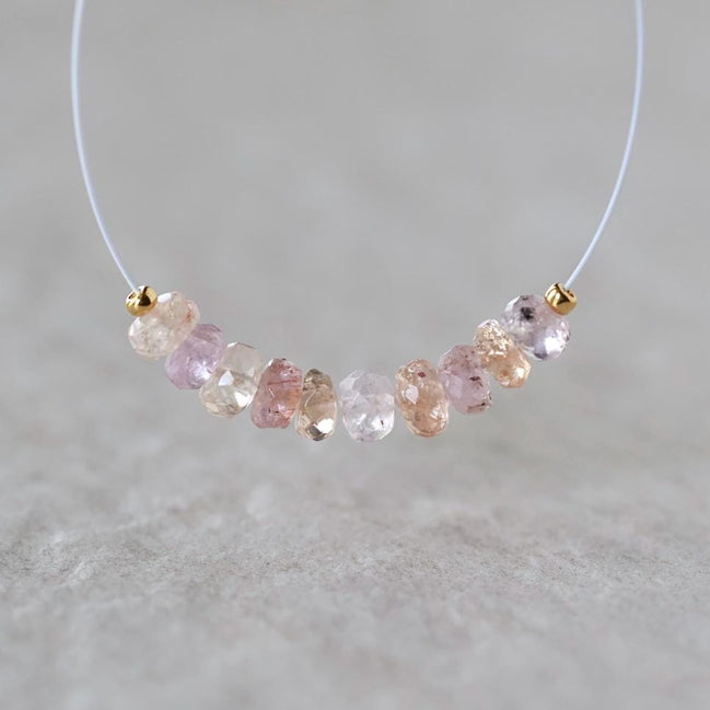 4.5mm 5mm Natural Imperial Topaz Rondelle Beads Faceted Pink Topaz Yellow 10 Pcs Natural Gemstone Beads for Jewelry Making Earrings