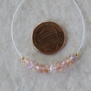 4.5mm 5mm Natural Imperial Topaz Rondelle Beads Faceted Pink Topaz Yellow 10 Pcs Natural Gemstone Beads for Jewelry Making Earrings