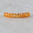 5mm Mandarine Spessartite Garnet Beads 10 Pcs – Smooth Rondelle Natural Gemstone