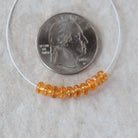 5mm Mandarine Spessartite Garnet Beads 10 Pcs – Smooth Rondelle Natural Gemstone