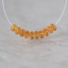 5mm Mandarine Spessartite Garnet Beads 10 Pcs – Smooth Rondelle Natural Gemstone