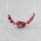 4-5mm AAA Norwegian Thulite Beads Smooth Nuggets Rondelle 14 PCs Genuine Pink Red Gemstone for DIY Jewelry Making