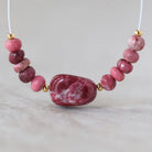 4-5mm AAA Norwegian Thulite Beads Smooth Nuggets Rondelle 14 PCs Genuine Pink Red Gemstone for DIY Jewelry Making