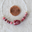 4-5mm AAA Norwegian Thulite Beads Smooth Nuggets Rondelle 14 PCs Genuine Pink Red Gemstone for DIY Jewelry Making