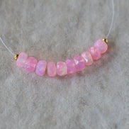 4.5mm AAA Pink Ethiopian Opal Beads Faceted Rondelle Natural Welo Opal Gemstones For DIY Jewelry Making