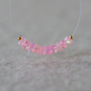 4.5mm AAA Pink Ethiopian Opal Beads Faceted Rondelle Natural Welo Opal Gemstones For DIY Jewelry Making