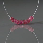 4.5mm AAA Pink Tourmaline Rondelle Beads Smooth 10 PCs Genuine Gemstone Beads Jewelry Making Gift October Birthstone