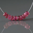 4.5mm AAA Pink Tourmaline Rondelle Beads Smooth 10 PCs Genuine Gemstone Beads Jewelry Making Gift October Birthstone