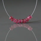 4.5mm AAA Pink Tourmaline Rondelle Beads Smooth 10 PCs Genuine Gemstone Beads Jewelry Making Gift October Birthstone