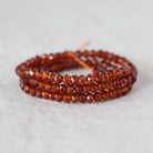 4.5mm AAA Spessartite Garnet Rondelle Beads Faceted Orange Spessartine Natural Gemstone for DIY Jewelry Making