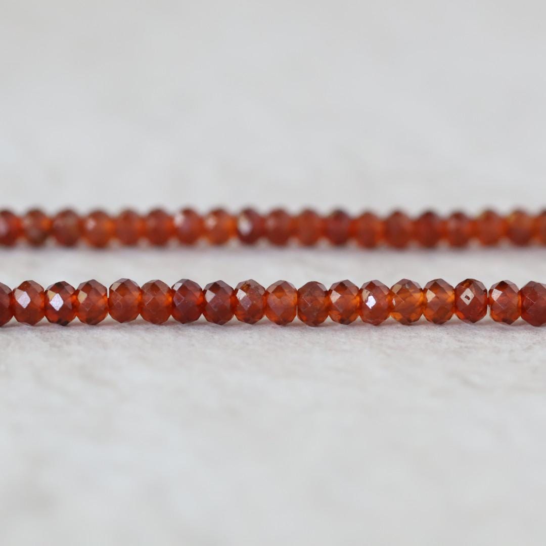 4.5mm AAA Spessartite Garnet Rondelle Beads Faceted Orange Spessartine Natural Gemstone for DIY Jewelry Making