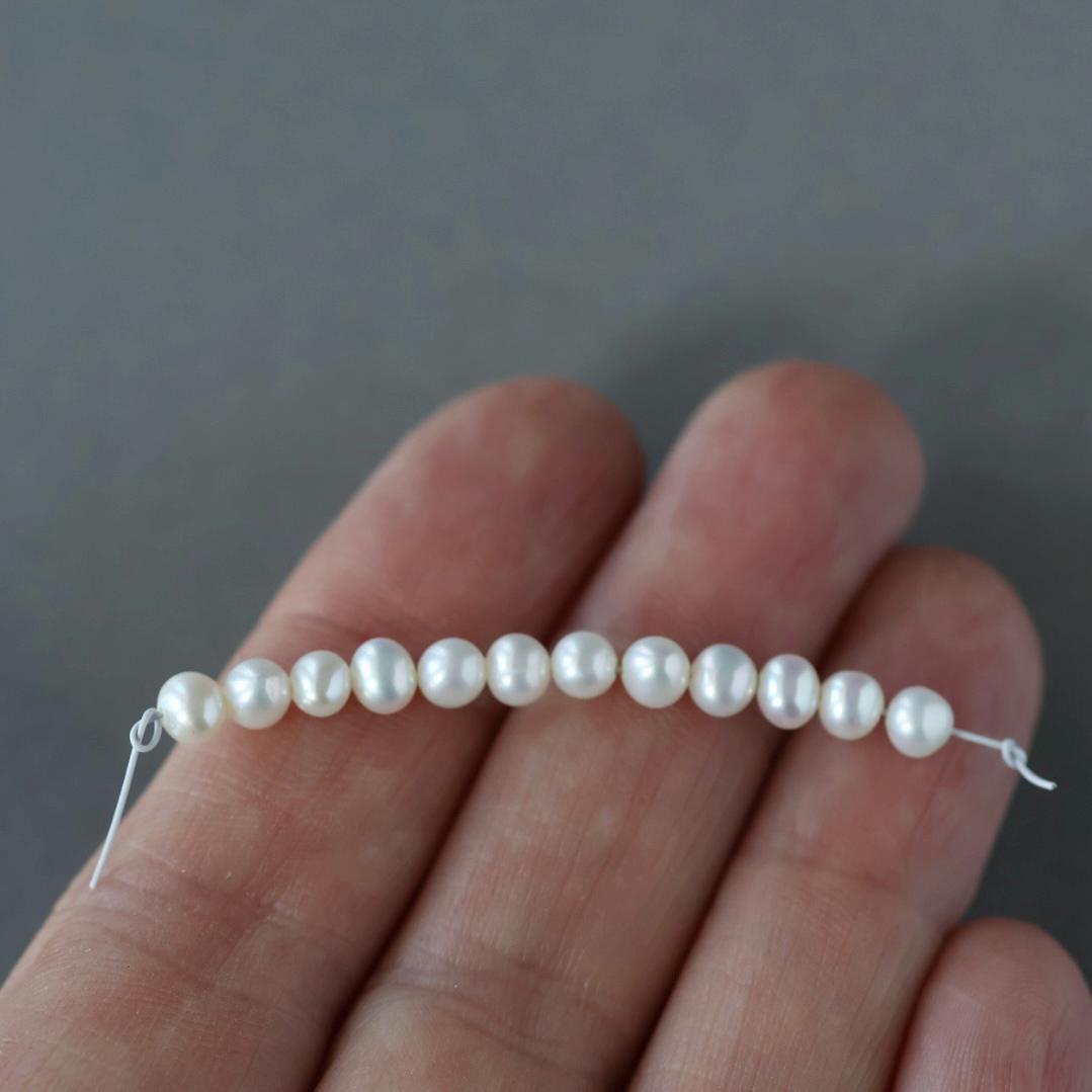 4.5mm AAAAA Freshwater Pearl Potato Beads - 12 Pcs