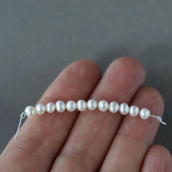4.5mm AAAAA Freshwater Pearl Potato Beads - 12 Pcs