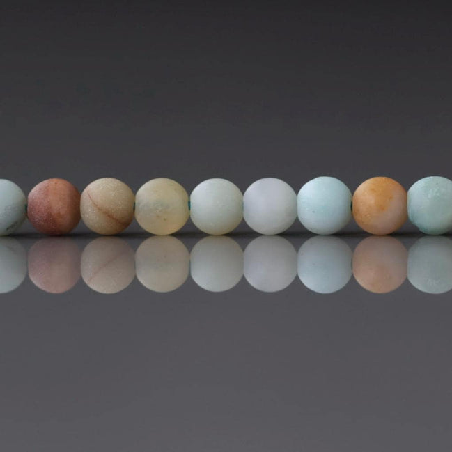 4.5mm Amazonite Beads Matte Smooth Beads 15" Multi Color amazonite Genuine Gemstone Beads for Jewelry Making Beading Craft Gift Beads
