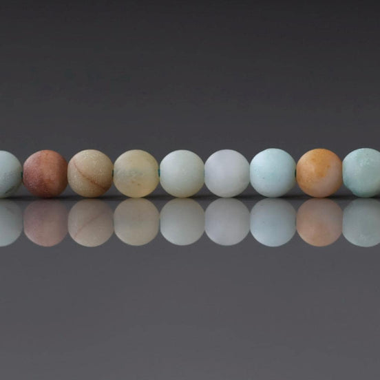 4.5mm Amazonite Beads Matte Smooth Beads 15" Multi Color amazonite Genuine Gemstone Beads for Jewelry Making Beading Craft Gift Beads