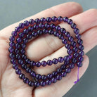 4.5mm Amethyst Beads ‚Äì Smooth Round Natural Gemstone 15" Strand