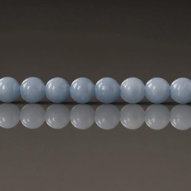 4.5mm Angelite Beads ‚Äì Smooth Round Natural Gemstone 15" Strand