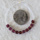 4.5mm Berry Garnet Cube Beads Faceted Natural Rhodolite Garnet Gemstone Beads for DIY Jewelry Making