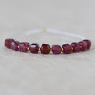 4.5mm Berry Garnet Cube Beads Faceted Natural Rhodolite Garnet Gemstone Beads for DIY Jewelry Making