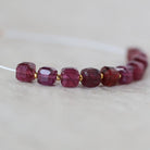 4.5mm Berry Garnet Cube Beads Faceted Natural Rhodolite Garnet Gemstone Beads for DIY Jewelry Making