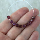 4.5mm Berry Garnet Cube Beads Faceted Natural Rhodolite Garnet Gemstone Beads for DIY Jewelry Making