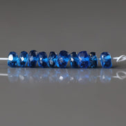 4.5mm Blue Sapphire Beads Rondelle 10 PCs Faceted Genuine Gemstone Beads Jewelry Making Gift September Birthstone