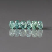 4.5mm Paraiba Blue Tourmaline Beads Rondelle 6 PCs Faceted Genuine Gemstone Beads Jewelry Making Gift October Birthstone