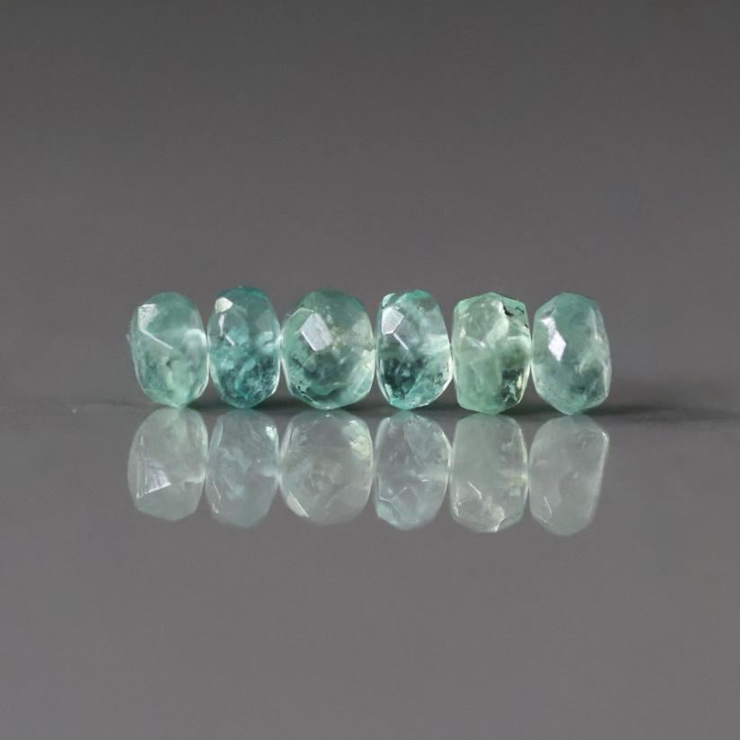 4.5mm Paraiba Blue Tourmaline Beads Rondelle 6 PCs Faceted Genuine Gemstone Beads Jewelry Making Gift October Birthstone