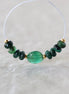 4.5mm Brazilian Emerald Beads Smooth Rondelle 6 PCs Raw Natural Emerald Genuine Gemstone Beads for DIY Jewelry Making Craft Gift