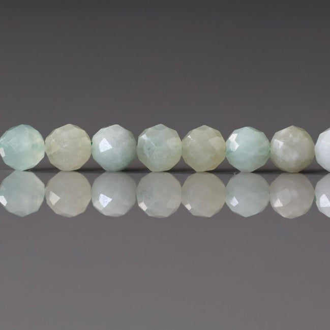 4.5mm Burma Jade Beads Faceted 15" Burma Jadeite Genuine Gemstone Beads Sparkly Natural Jade for Jewelry Making Beading Craft Gift Beads