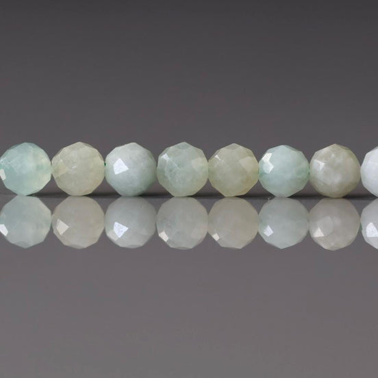 4.5mm Burma Jade Beads Faceted 15" Burma Jadeite Genuine Gemstone Beads Sparkly Natural Jade for Jewelry Making Beading Craft Gift Beads