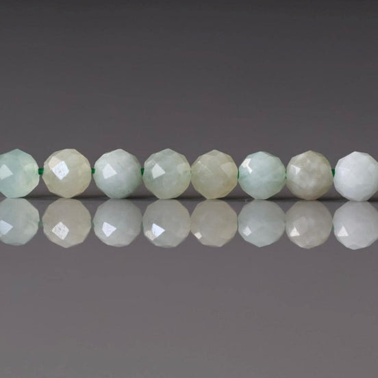 4.5mm Burma Jade Beads ‚Äì Faceted Round Natural Gemstone 15" Strand