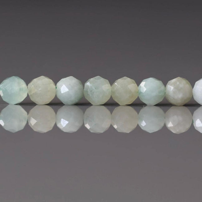 4.5mm Burma Jade Beads ‚Äì Faceted Round Natural Gemstone 15" Strand