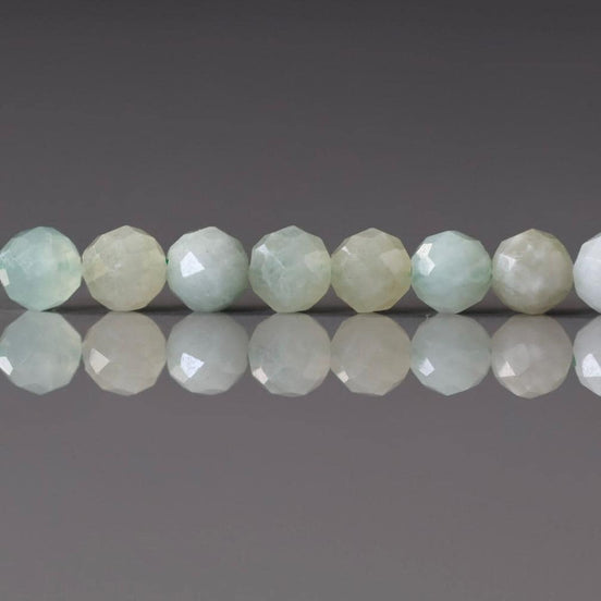 4.5mm Burma Jade Beads ‚Äì Faceted Round Natural Gemstone 15" Strand