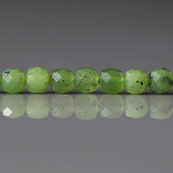 4.5mm AAA Jade Cube Beads 15" Green Canadian Jade Nephrite Genuine Gemstone Beads Natural Jade for Jewelry Making Beading Craft Gift Beads
