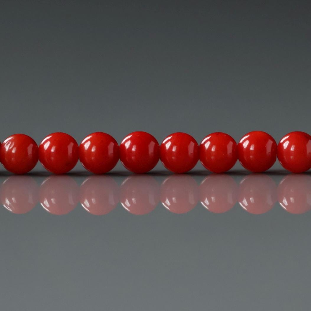 4.5mm Natural Coral Beads Smooth Genuine Red Coral Beads Red Gemstone Beads for Jewelry Making Gift for crafter